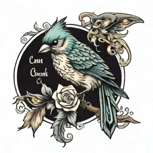 Bird Posing In The Name Carla