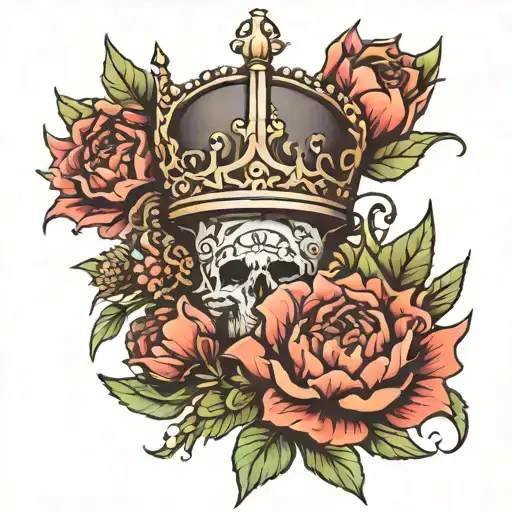 Crown And Thistle Intertwined