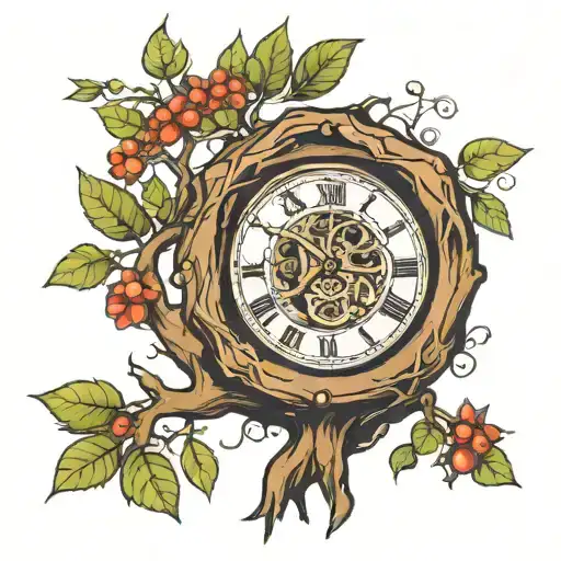 Tree Growing Into A Clock