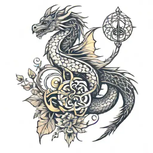 Dragon And Virgo Symbol