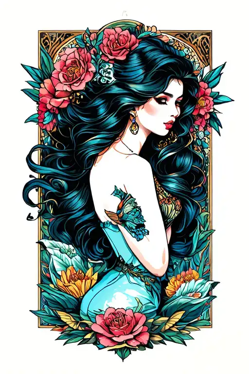 Pisces Pin Up Girl