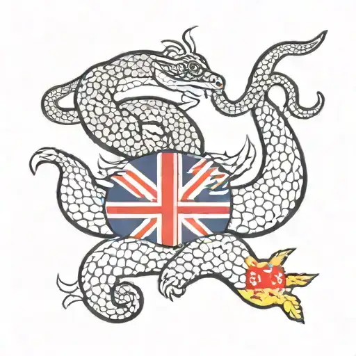 Australia Flag Snake Wrapped