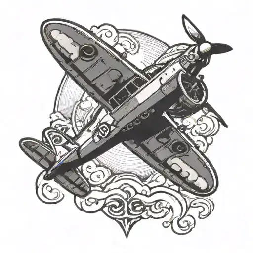 A Small Tattoo Of An Airplane On Arm