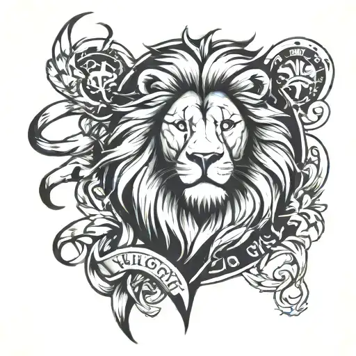 Great Lion With The Word Victory