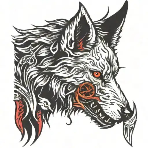 Tear Of Lucifer Crying And A Wolf