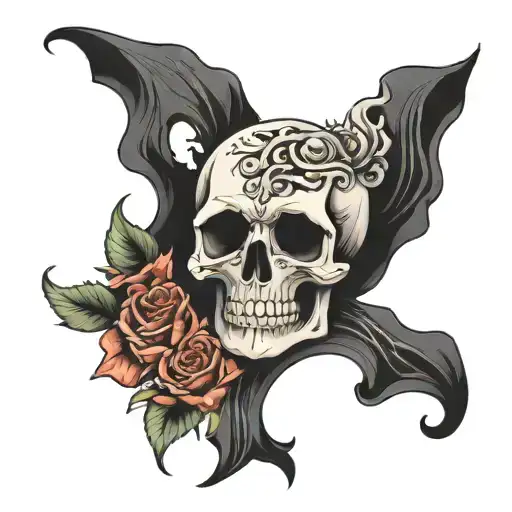 Skull Mourning Without Flowers