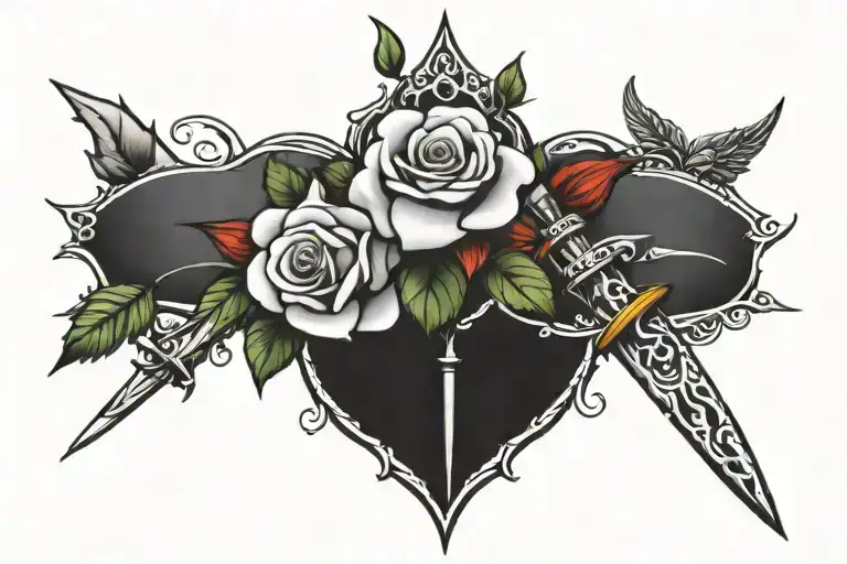 Rose And Dagger Wrapped