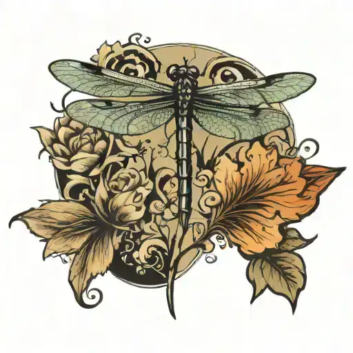 Dragonfly Perched On Semi Colon