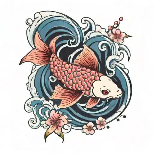 Pisces Koi Kyoto Sakura Wave