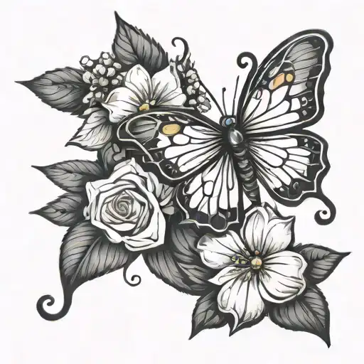 Butter Fly Flower Life Line