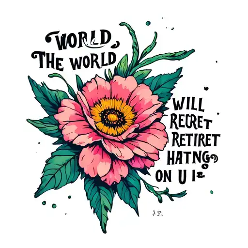Quote That Says The World Will Regret Hating On U With A Flower Raping Around It
