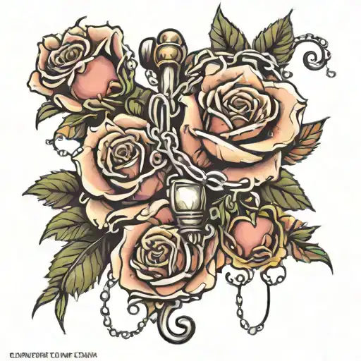 Roses Around Rosary Beads Wrapping