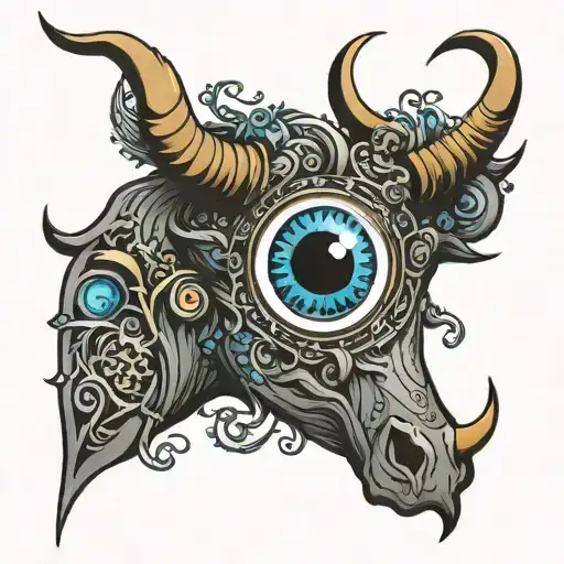 Taurus Sign With The Evil Eye