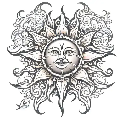 Sun Tatto Design