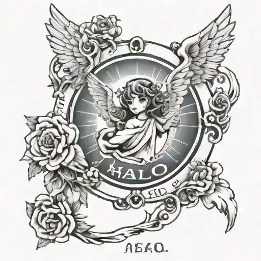 Halo Around Word Angel