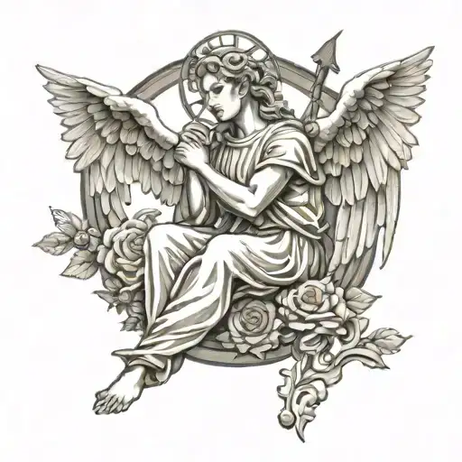 667 Italian Guardian Angel Watching