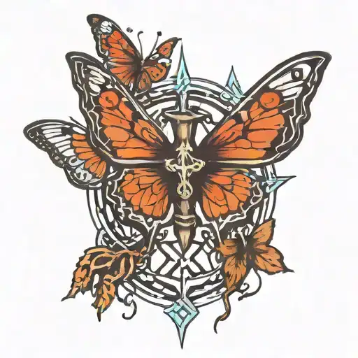 Elden Ring Great Rune Circle And Butterflies Flying