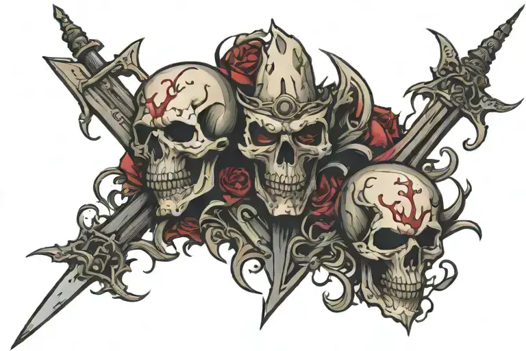 Wrath And Mercy Impaled By A Sword