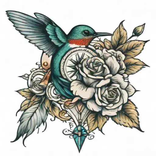 Rose Hummingbird Compass House Home