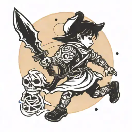 Child Draw In Negative Space Themed