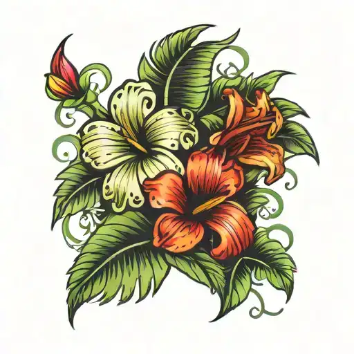 Hawaiian Flowers Made Of Money