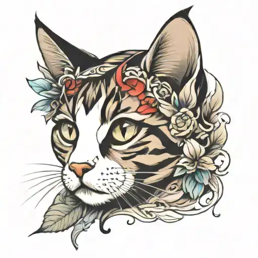 Cat Ears And Nose Print