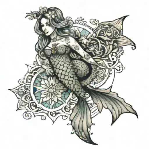 Mermaid Tail With Mandalas