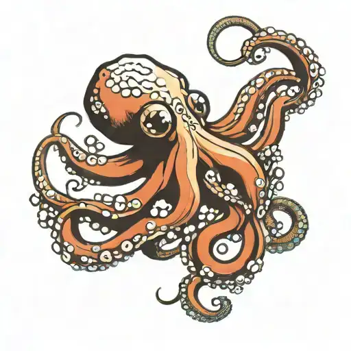 Octopus With Letter B
