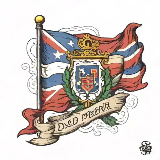 In Memory Of Dad Dominican Republic Flag