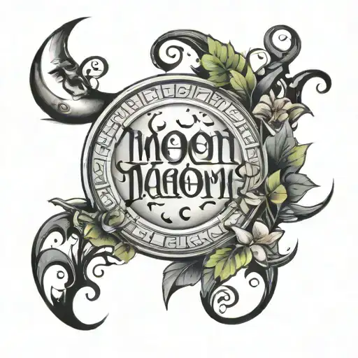 Moon And Names Written