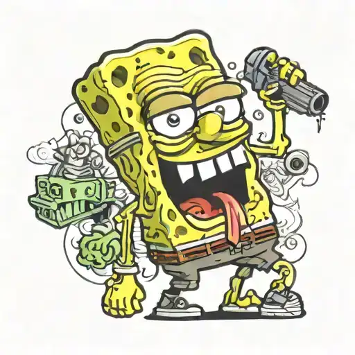 Gangster Zombie Spongebob