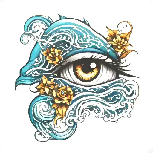 Ocean Waves And Eyes