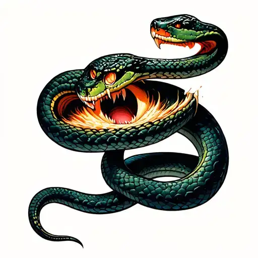 Blackhole Eating A Snake