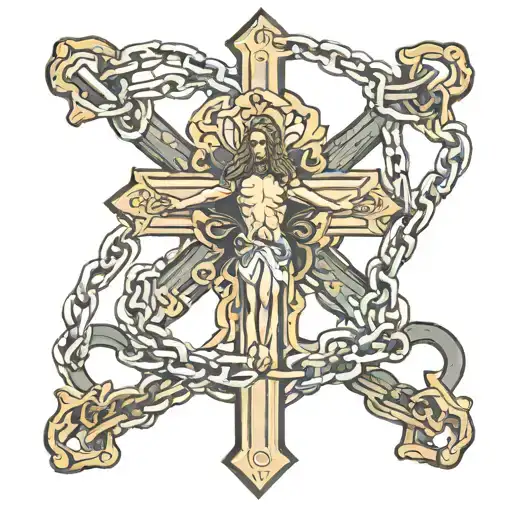 Cross Sailor Hook Chain Jesus Christ