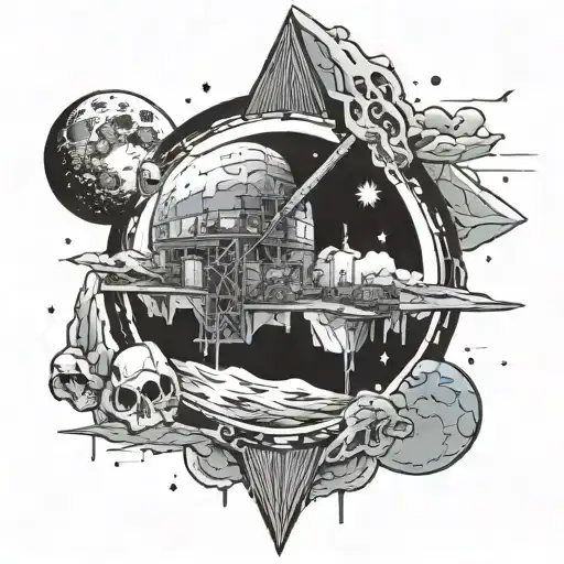 Costco Warehouse On The Moon With A Heart Made