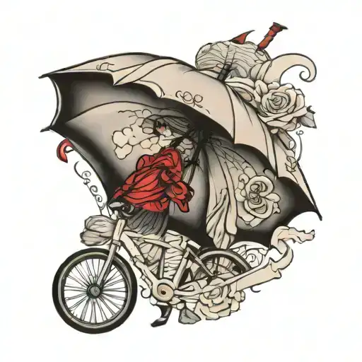 Mary Poppins Umbrella Drawn