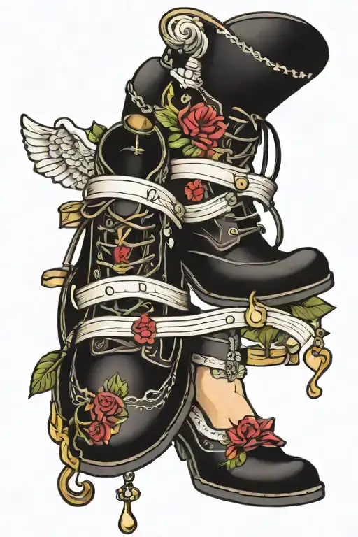 Gemini And Shoes Hanging