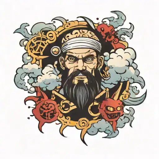 Gear 5 Clouds Around Pirate King Kanji Characters