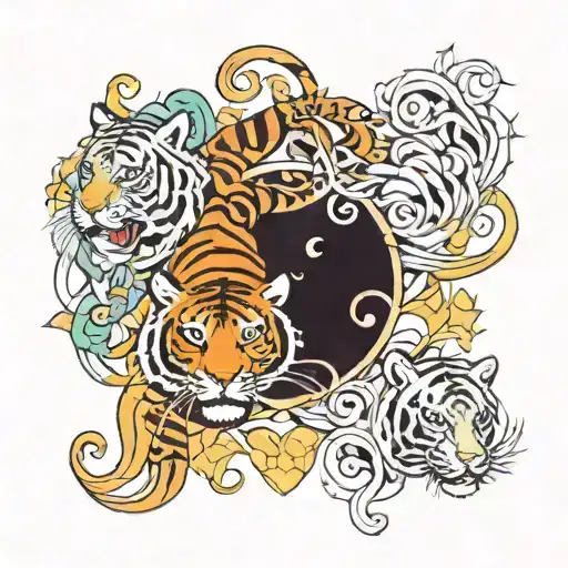 Pisces And Tiger Surrounded