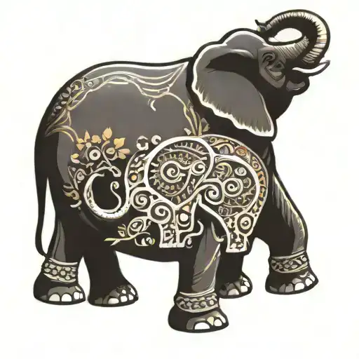 Elephant With Sons Name