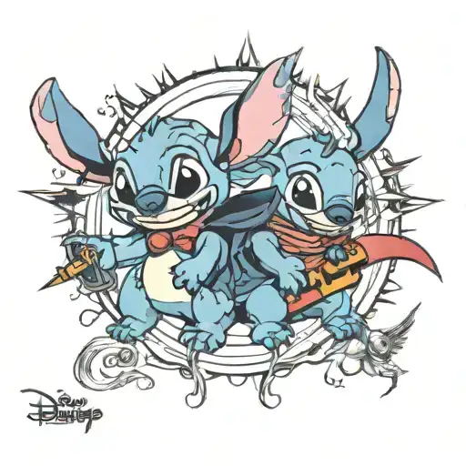 Disney Stitch And Supernatural Winchester