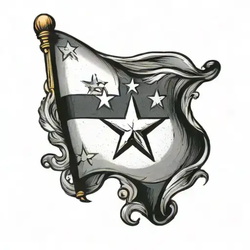 Texas Flag Gray Scale