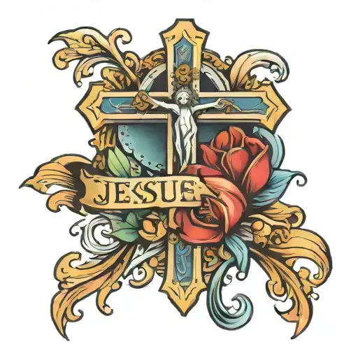 Jesus Cross With Hope Word