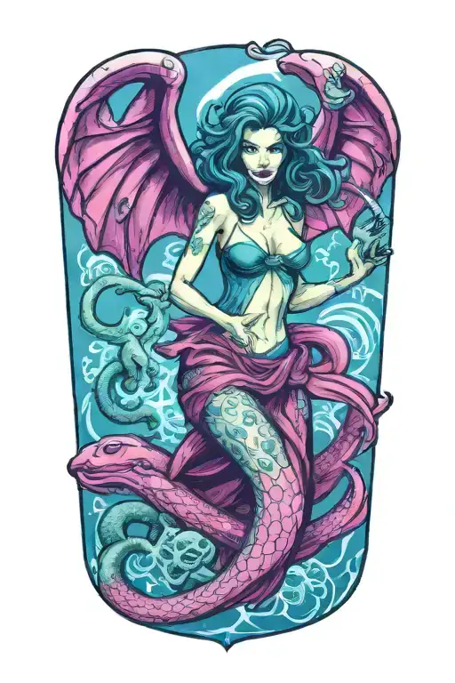 Cthulhu Attacks Pinup Girl
