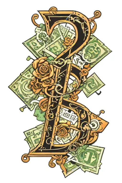 Made Letters And Money Symbols