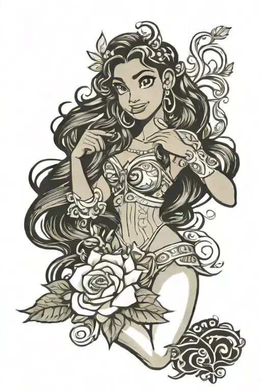 Disney Princes Repunzel Moana And Tiana