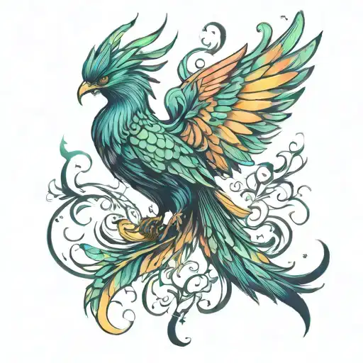 I Want An Phoenix Tatto With The Aurora Boreal Effect And Colours