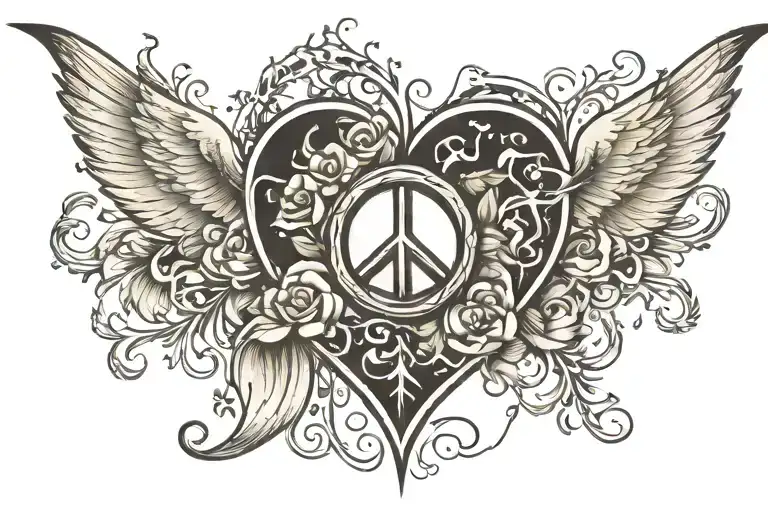 Peace Within The Chaos With A Semicolon In A Heart