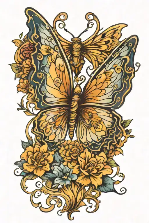 Butterfy Virgo Zodiac Sign