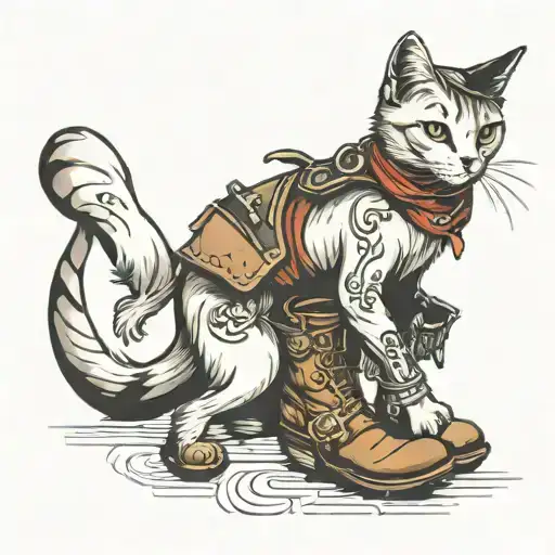 Cowboy Cat Wearing Boots